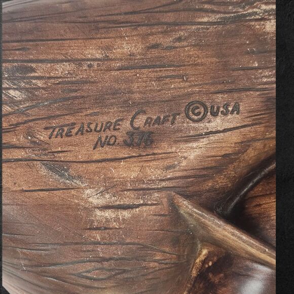 Vintage Treasure Craft 376 Leaf Chip & Dip Tray Orange Brown Glaze 1970s Decor - Picture 8 of 11